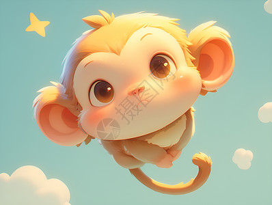 可爱的小猴子背景图片