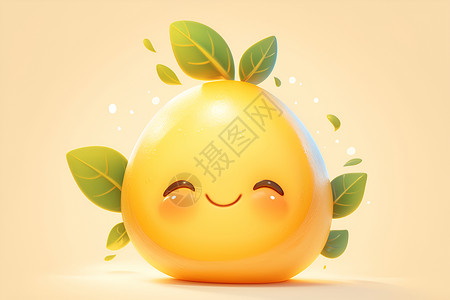 萌萌哒的柠檬背景图片