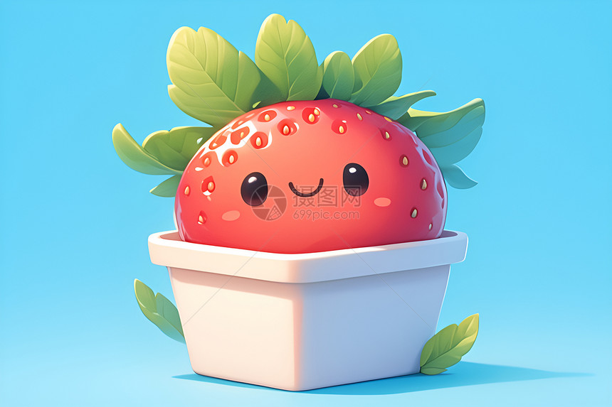 可爱小巧的草莓图片