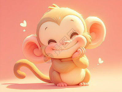小猴子美梦猴子插画
