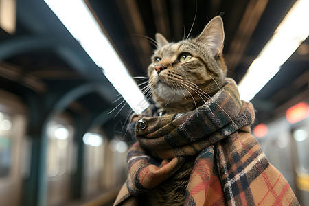 猫咪的服装背景图片