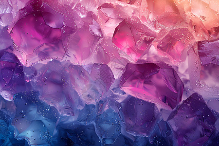 紫色几何玻璃质感壁纸高清图片
