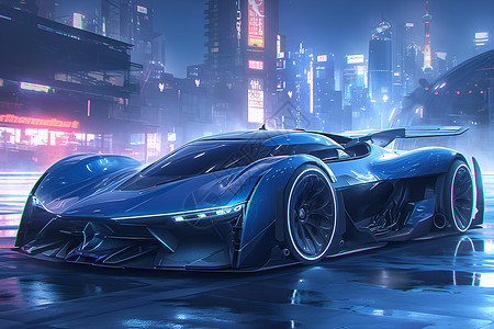 超酷未来概念车未来概念车插画