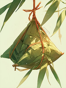 竹块一只传统粽子插画