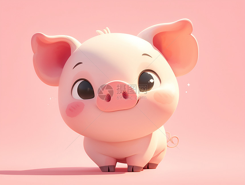 梦幻可爱小猪图片