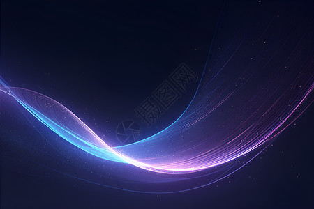 紫蓬山紫蓝色的光线插画