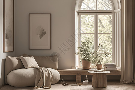 清新现代风的居室背景图片