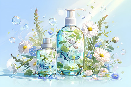 洗发水设计设计的洗发水瓶子插画