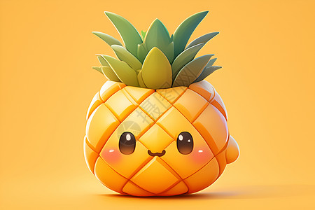 丹丹哒微信表情可爱的菠萝吉祥物插画