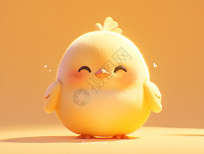 欢乐的黄色小鸡背景图片