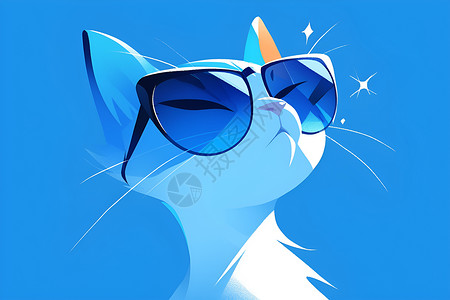 猫猫戴着太阳眼镜高清图片