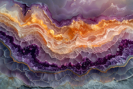 水晶矿石紫色水晶峡谷背景