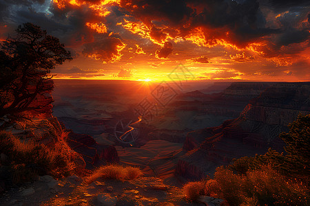 山脉的日出背景图片