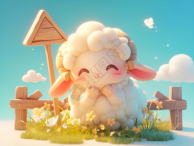 梦幻小羊背景图片