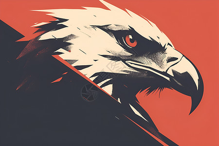 霸气动物霸气的老鹰插画