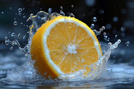 柠檬的果汁背景图片
