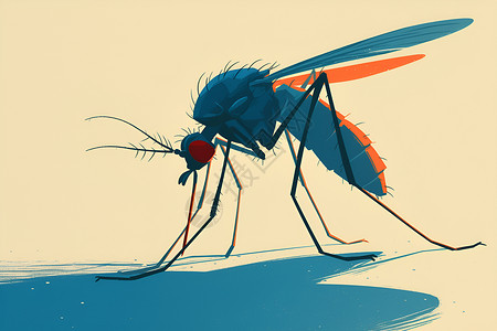 一只蚊子背景图片