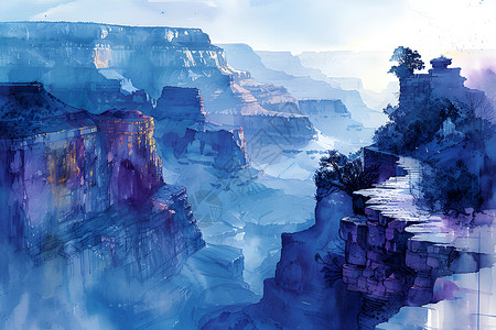 恢弘的大峡谷背景图片