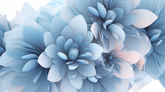 蓝调的花瓣背景图片