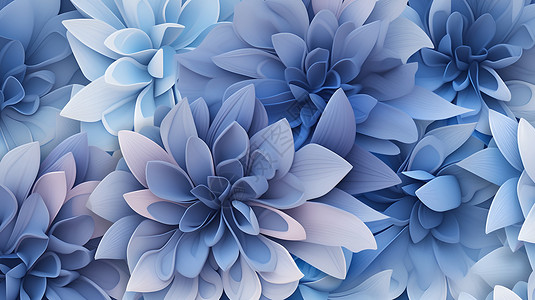 清冷的蓝色花朵背景图片