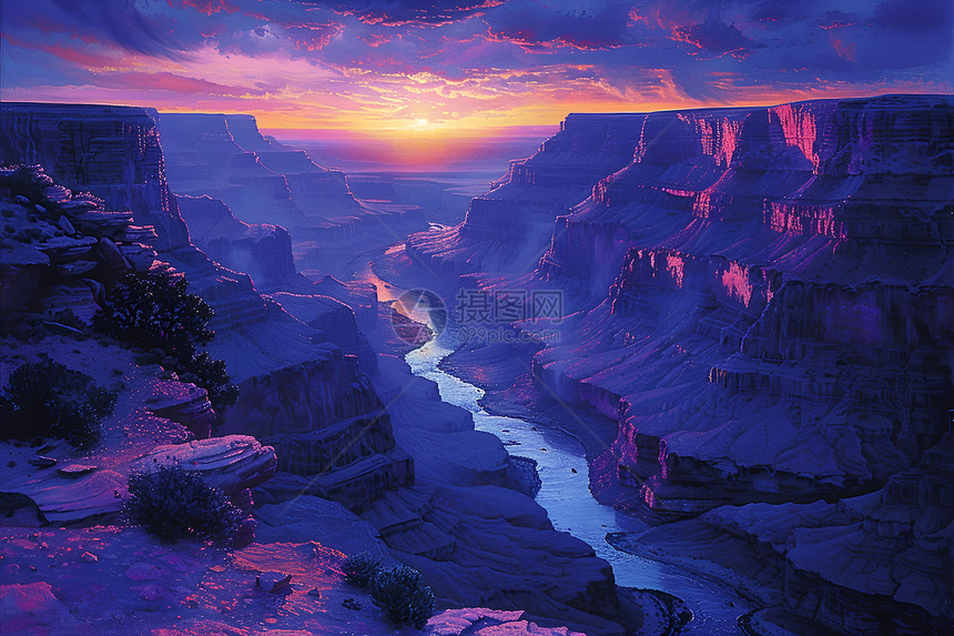壮丽峡谷美景图片
