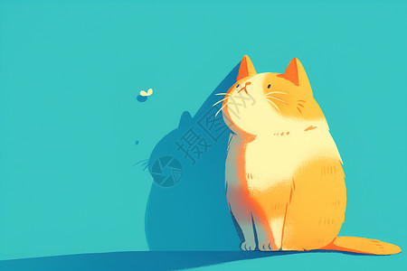 黄色的小猫背景图片
