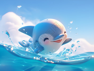 梦幻的海豚背景图片