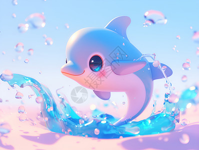 梦幻海豚背景图片