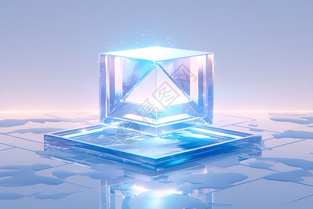 梦幻水晶立方体背景图片