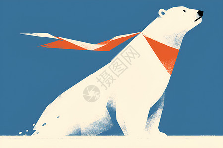 可爱的北极熊背景图片