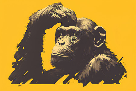 大猩猩图标卡通大猩猩矢量高清图片