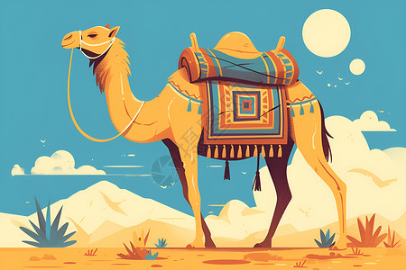 沙漠驼骆设计高清图片