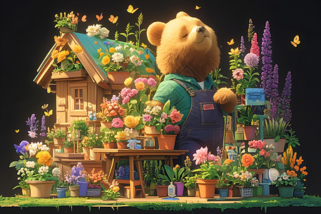 小熊的神奇花园高清图片