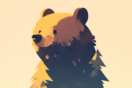 卡通棕熊背景图片