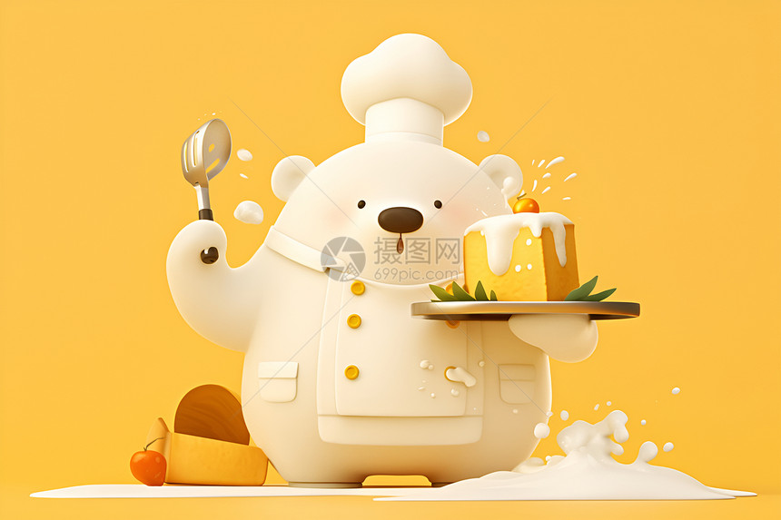 白熊厨师图片