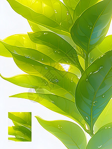 绿色的茶叶背景图片