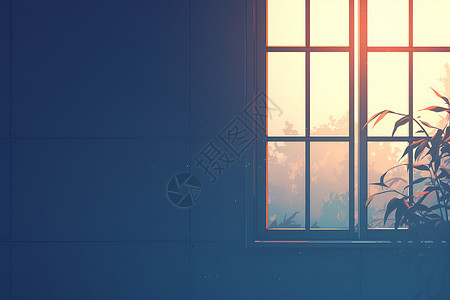 设计的窗户插画背景图片