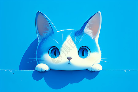 展示的小猫插画背景图片
