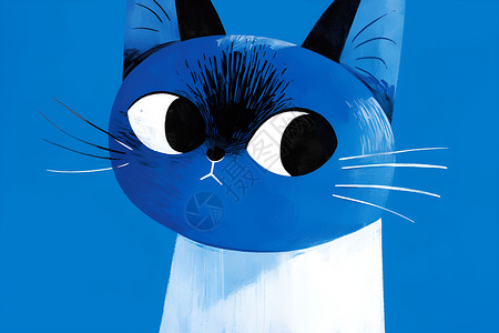抽象的艺术猫咪背景图片