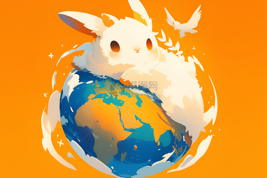 地球上的兔子图片