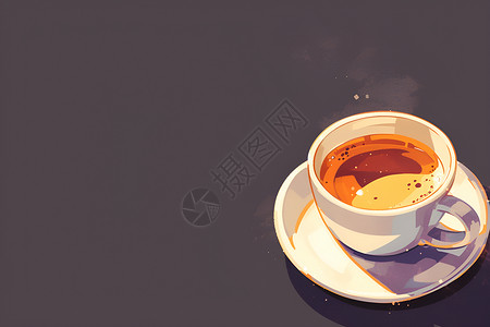 热饮时光咖啡时光插画
