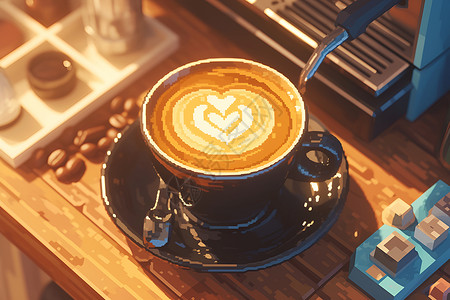 热饮咖啡美味咖啡插画