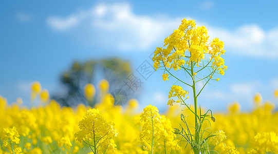 油菜花香背景图片