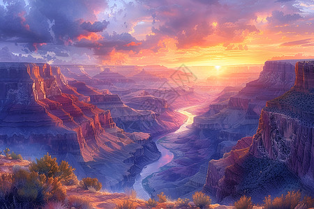 大峡谷风景背景图片