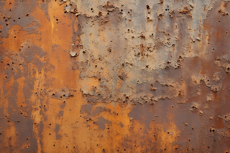 生锈了生锈金属墙壁上腐朽的痕迹背景