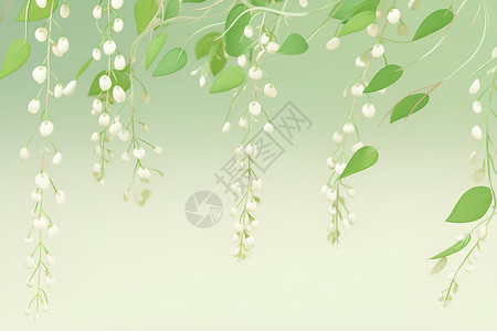 藤蔓上的绿叶背景图片