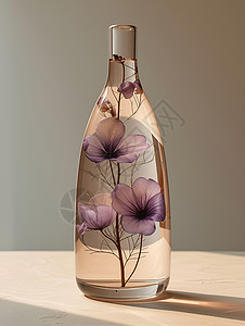 橱子上花瓶花瓶上的一朵春花设计图片