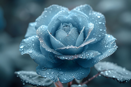 冰蓝色的破碎玫瑰背景