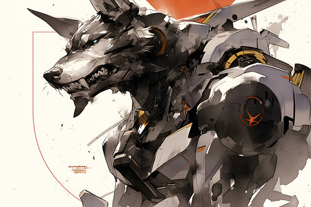 战狼与机甲背景图片