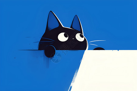 帅气宠物墙壁上的猫咪插画